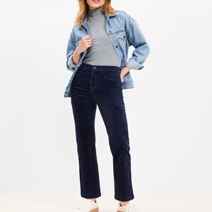 Loft NWOT Straight Corduroy Pants in Deep Space Blue Size 31 / 12